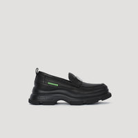 GAO EVA METAL LOGO LOAFER - BLACK/BLACK