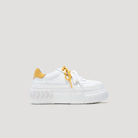 TYRES PLATFORM SIGNATURE SNEAKER - WHITE/YELLOW