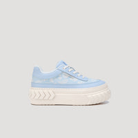 TYRES PLATFORM FOLIAGE PRINT SNEAKER - LT-BLUE/BEIGE