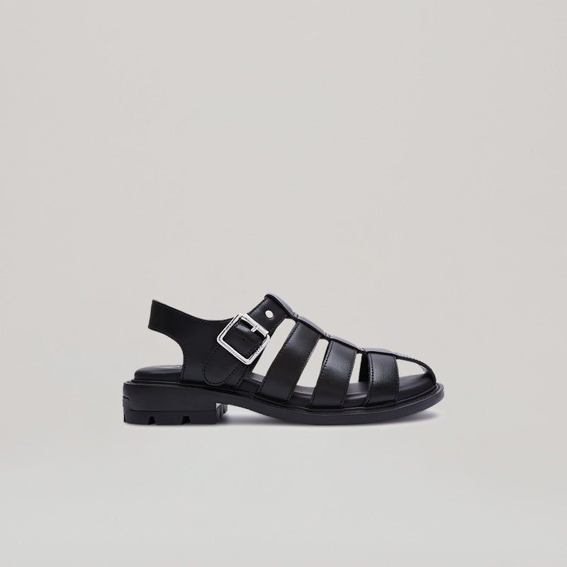 RE:RE FISHERMAN SANDALS - BLACK/BLACK