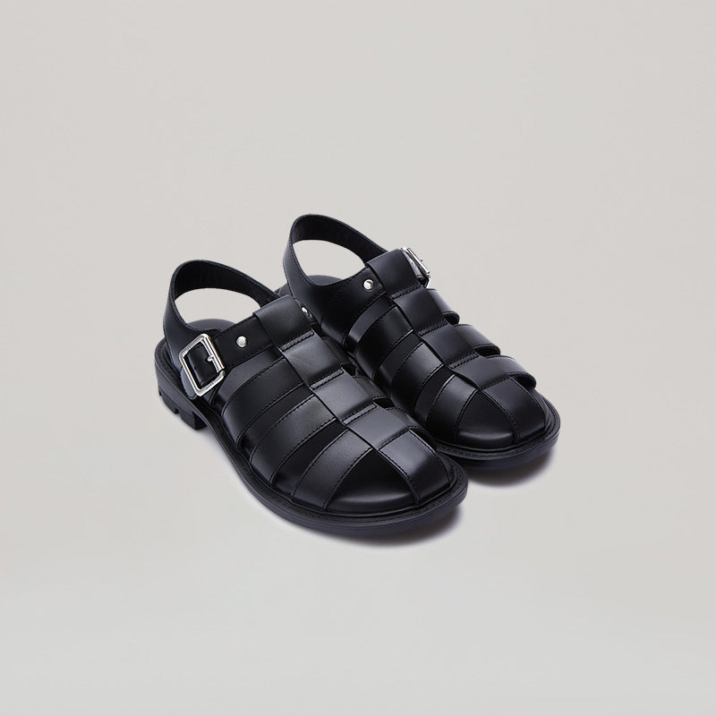 RE:RE FISHERMAN SANDALS - BLACK/BLACK