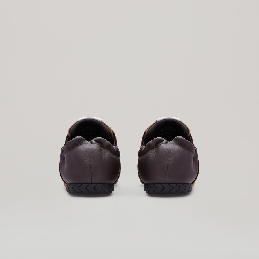 TYRES GLIDER LACED UP SNEAKER - BURGUNDY-BEIGE/BROWN-BLACK