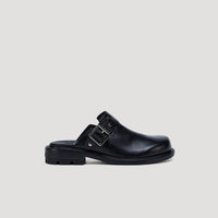 RE:RE MULES WITH BUCKLE - BLACK/BLACK