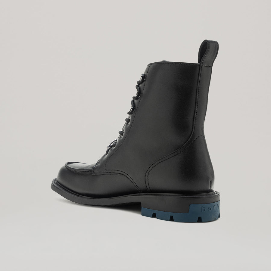 RE:RE MOCCASIN BOOTS - BLACK/BLUE