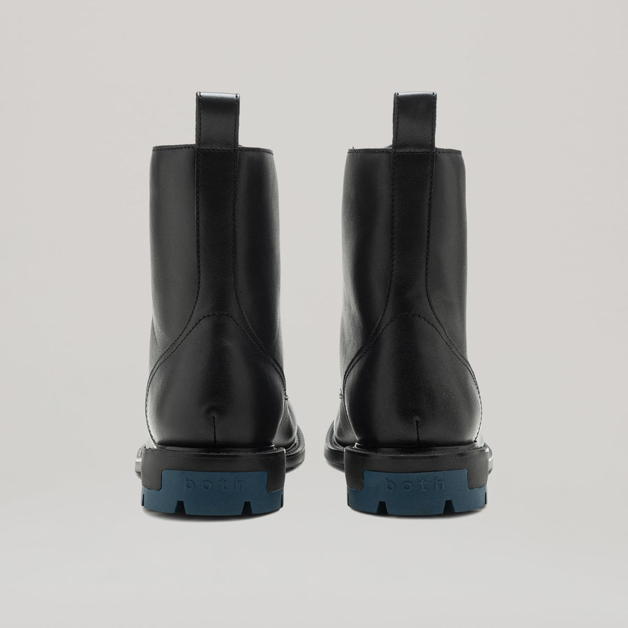 RE:RE MOCCASIN BOOTS - BLACK/BLUE