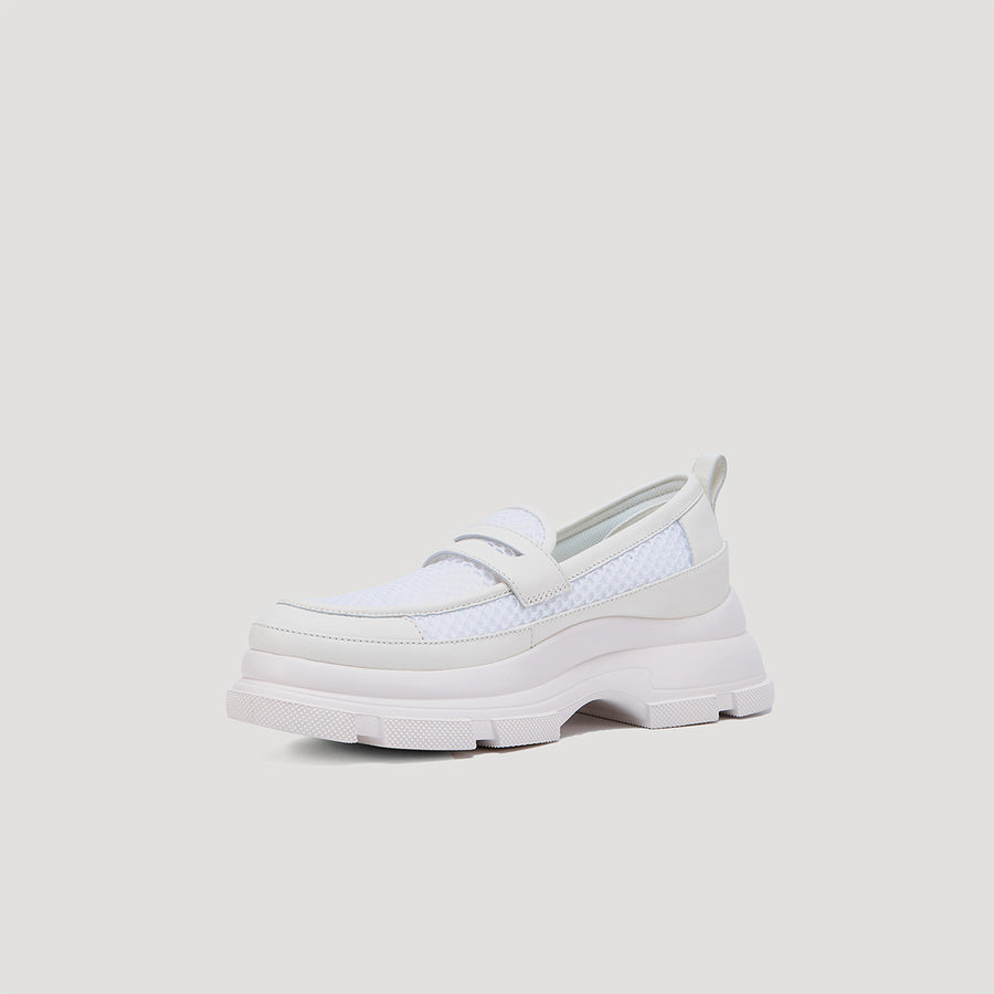 GAO EVA MESH LOAFER - WHITE/WHITE