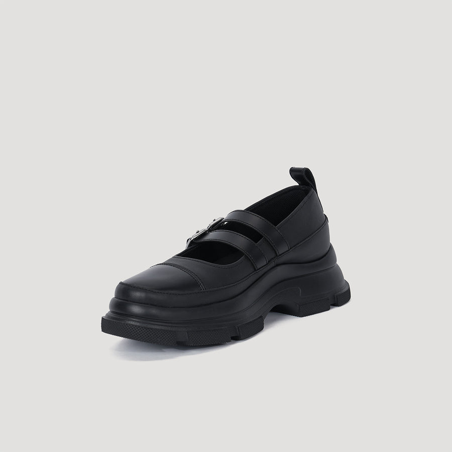 GAO EVA TWO STRAP MARYJANE - BLACK/BLACK