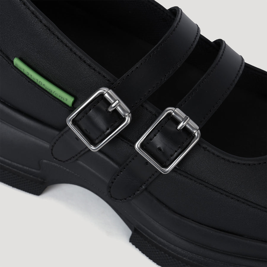 GAO EVA TWO STRAP MARYJANE - BLACK/BLACK