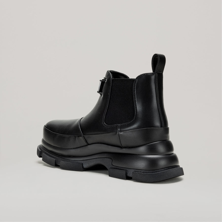 GAO EVA METAL LOGO ANKLE BOOT - BLACK/BLACK