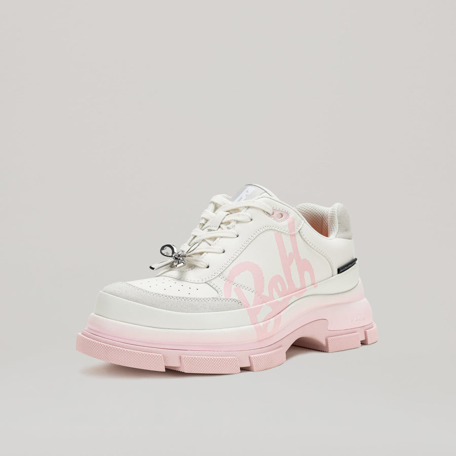 GAO EVA METAL BOW PRINTED SNEAKER - PINK/WHITE