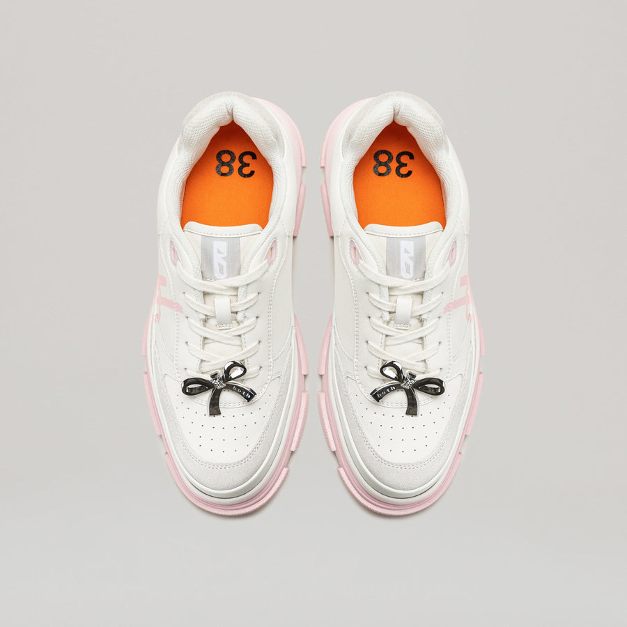 GAO EVA METAL BOW PRINTED SNEAKER - PINK/WHITE