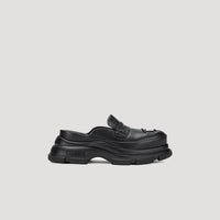 GAO EVA METAL LOGO MULES - BLACK/BLACK