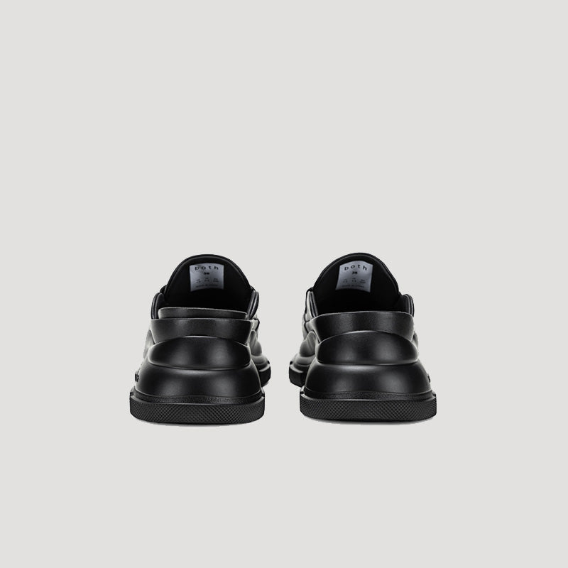 GAO EVA METAL LOGO MULES - BLACK/BLACK