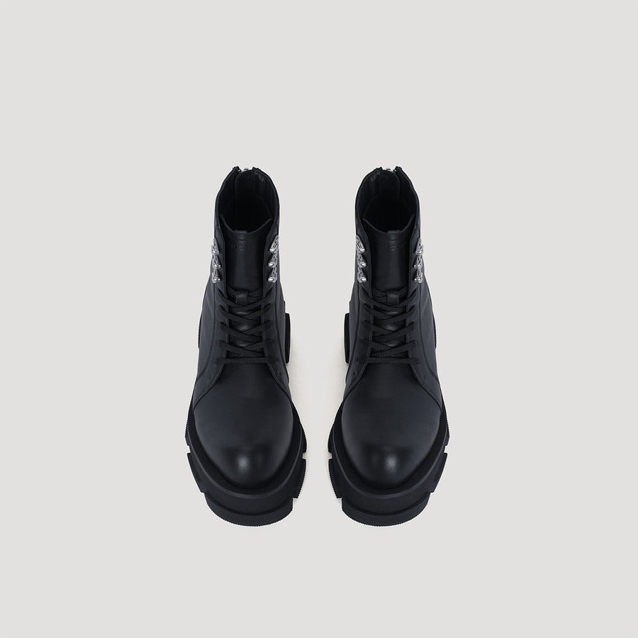 GAO PLATFORM ARMY BOOTS - BLACK/BLACK