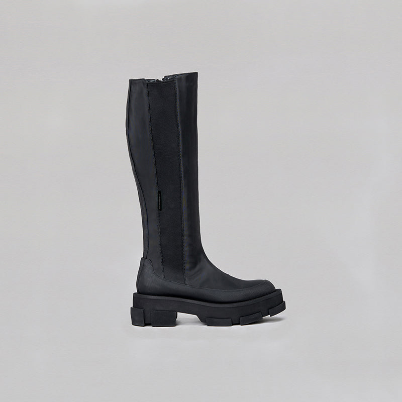 GAO PLATFORM KNEE BOOTS - BLACK/BLACK