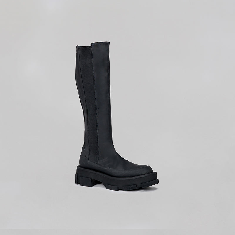 GAO PLATFORM KNEE BOOTS - BLACK/BLACK
