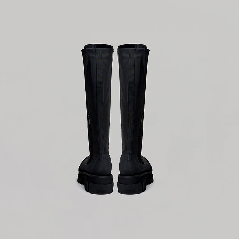 GAO PLATFORM KNEE BOOTS - BLACK/BLACK