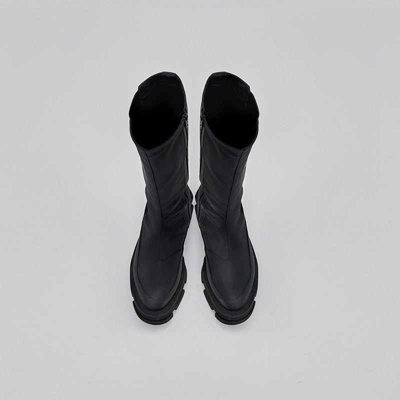 GAO PLATFORM KNEE BOOTS - BLACK/BLACK