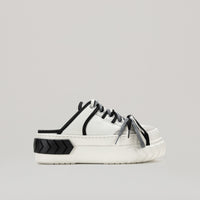 TYRES PLATFORM MULTI-LACED MULES - BLACK/WHITE