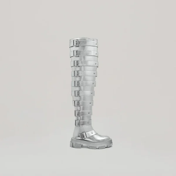 BOTH - GAO PLATFORM THIGH HIGH BOOTS SILVER/SILVER