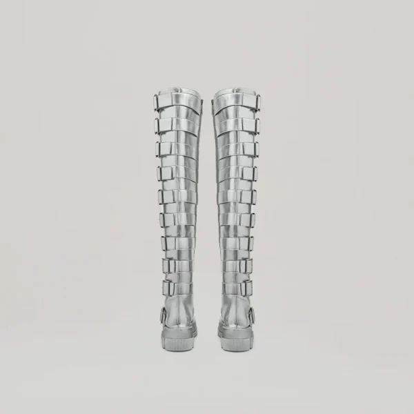 BOTH - GAO PLATFORM THIGH HIGH BOOTS SILVER/SILVER - 画像 (4)